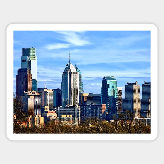 Philadelphia Pa Skyline II Sticker by SusanSavad